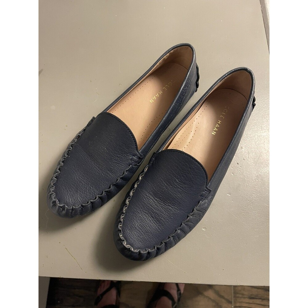 Cole Haan Womens Blue Evelyn Driver loafers W26353 Size 10B